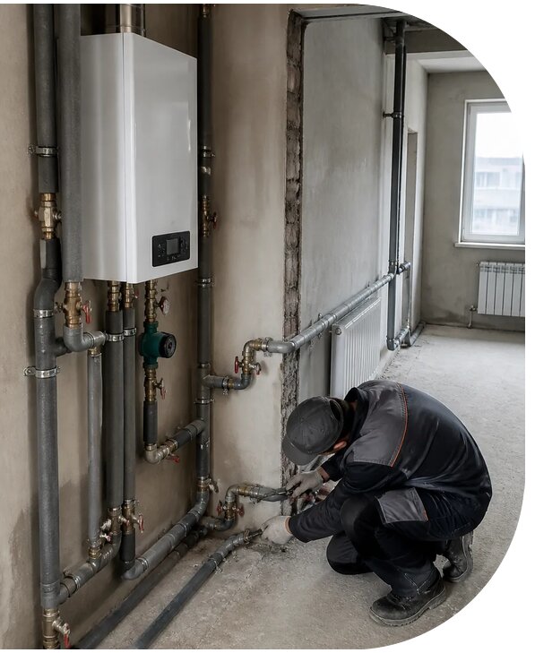 Монтаж системы отопления Ленинградка в Орске для дома